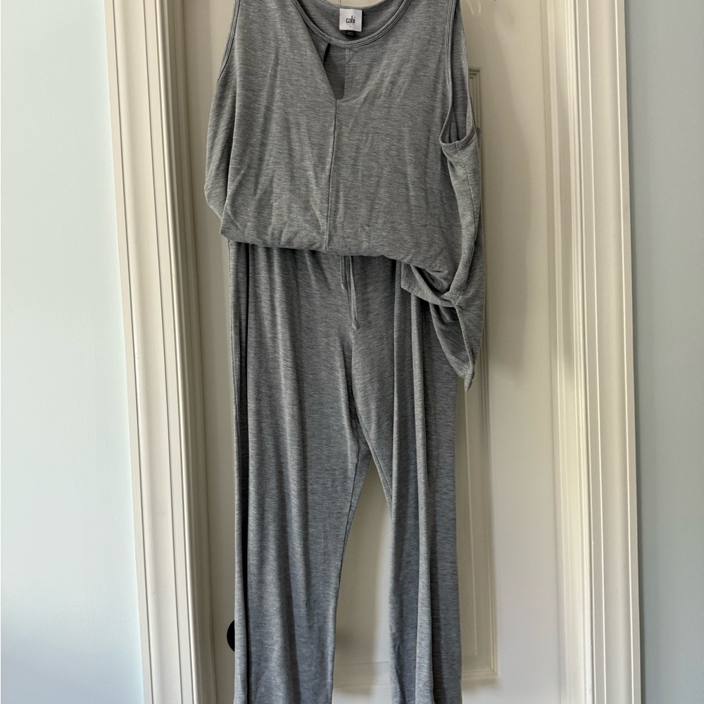 EUC Cabi Gray Sleeveless Jumpsuit